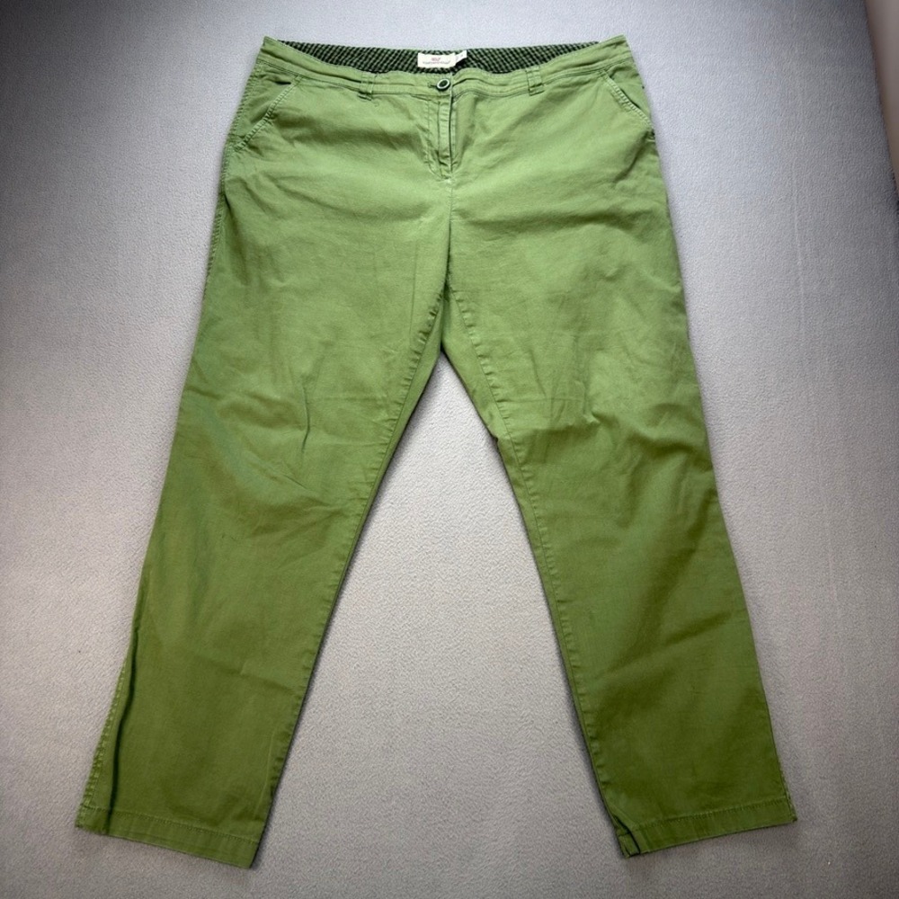 Vineyard Vines Chino Pants Straight Leg 14 Green Cotton Stretch Casual Preppy - Picture 2 of 13